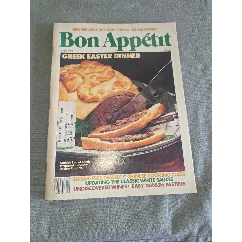Bon Appetit Magazine April 1980 Greek Easter Dinner Vintage Cooking Recipes